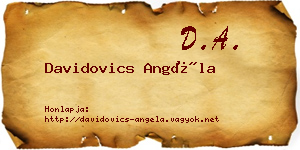 Davidovics Angéla névjegykártya